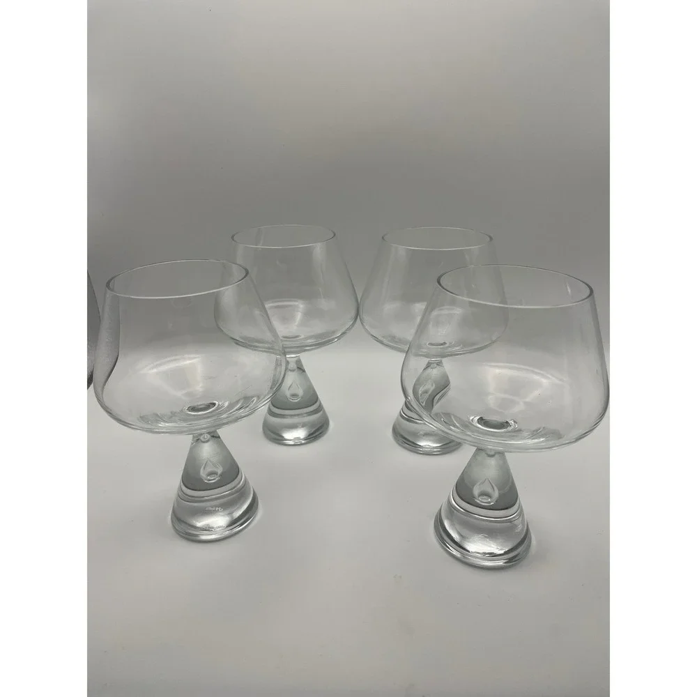 Vintage MCM Holmegard Princess‎ Brandy Snifter Set of 4 Signed HG66 Brent Sever